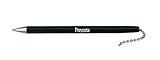PM Company Preventa Snap-On Refill Pen with Agion Technology for 05059 and 05062, Medium Point, 2 Inches Chain, Black Ink, Black Barrel, 12 per Carton (05064)