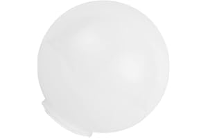 Healeved Outdoor Waterproof Acrylic Globe Lamp Shade Replacement Round Ball Lamp Cover 8 Inch for Fence Post Light Fixtures