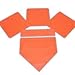 Orange Throw Down Bases (5 Piece)
