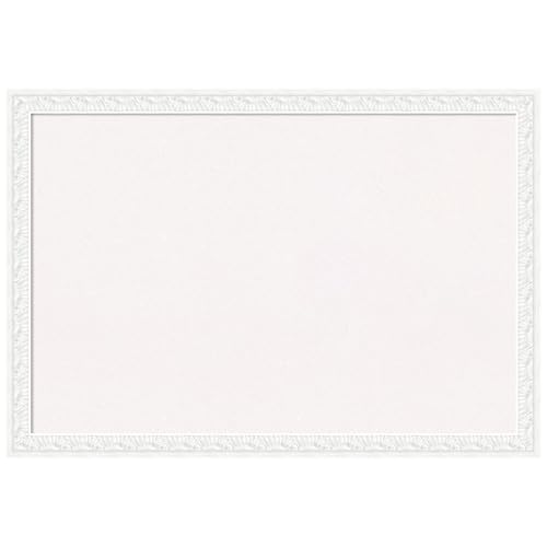 Amanti Art White Cork Board for Wall, 18x26 Vision Board with White Wood Frame,…