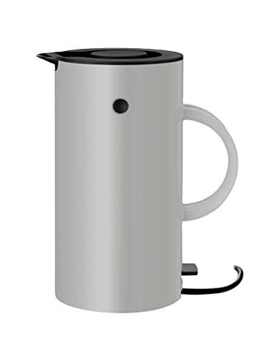 Stelton Em77 Bouilloire Électrique - Chauffe-Eau, Récipient Pour Boissons Chaudes, Cafetière, Théière - Ébullition Rapide, Faible Consommation D'Énergie, Interrupteur De Sécurité - 1,5 Litre, Gris