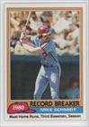 1981 Topps # 206 Mike Schmidt RB Philadelphia Phillie Baseball Card