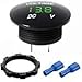 Sxstar Mini Waterproof Voltmeter with LED Digital Display, Voltage Meter DC 12V-24V Universal for Car/Motorcycle / Truck - Green