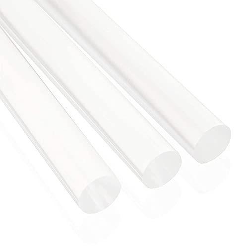 Acrylic Dowel Rods for DIY Crafts, Clear Plastic (1 x 10 in, 3 Pieces