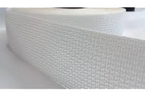 SOCAL WEBBING 1/2 Inch Polypropylene Webbing: 5 Yards Light Weight 1/2" Strap Webbing Plus (White)