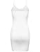 FPT Womens Basic Spaghetti Strap Extra Long Fitted Tunic Top WHITE SMALL