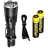 Nitecore MH27UV 1000 Lumen Rechargeable LED Flashlight with White, Red, Blue, and UV Lights, Two Rechargeable Batteries and LumenTac Adapters