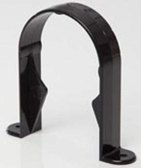 Pack of 3 x POLYPIPE RR138 Black Socket Bracket/Clip for 68mm Round downpipe