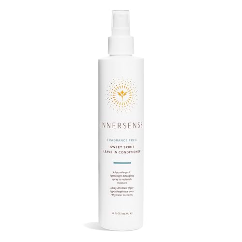 INNERSENSE Organic Beauty - Fragrance-Free Sweet Spirit Leave-In Conditioner | Detangling, Hydrating, Smoothing | Non-Toxic, Cruelty-Free, Clean Haircare (10 fl oz)