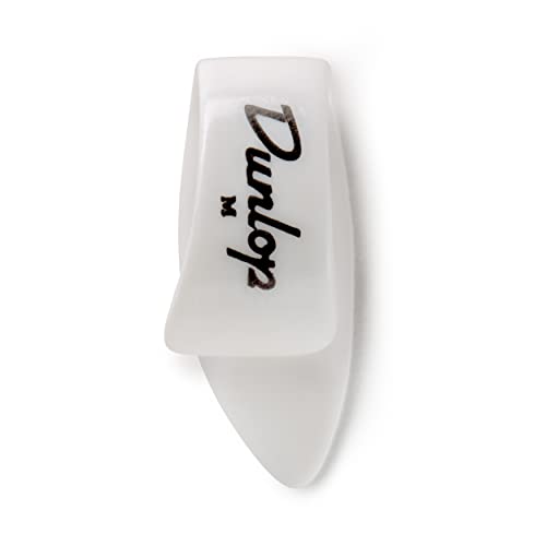 Dunlop 9012 Bag of 12 thumb plectrums left hand medium white