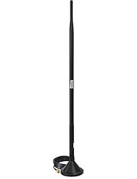 9 dBi Indoor Desktop omnidireccional Antena de Alta Ganancia 2.4 GHz, 802.11 N b g, 5 pies de cable de extensión a la base soporte
