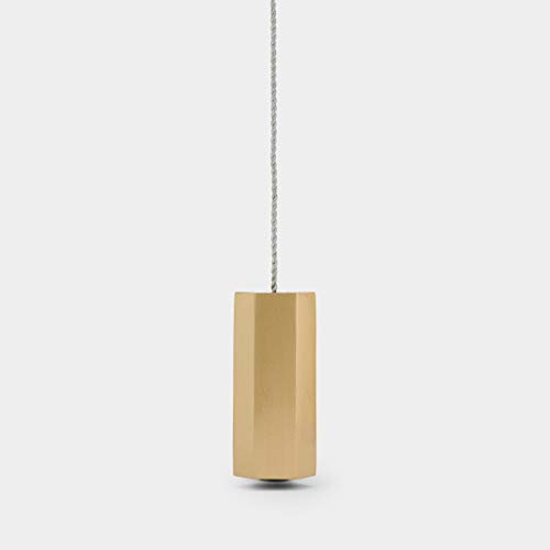 Pushka Home Contemporary Brushed Solid Brass Hexagonal Bathroom Toilet Ceiling Fan Light Pull Handle (Gold)