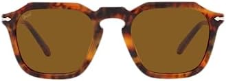 Amazon.com: Persol Unisex PO3264S Round Sunglasses, Black/Gold