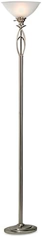 Curve Brushed Nickel 70" Torchiere with three-way lighting