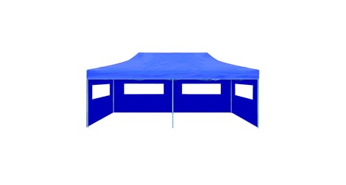 Pop-Up-Partyzelt Faltbar Gartenbauten Pavillons und Partyzelte stabil Blau 3×6 m – Bild 5