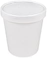 25ct White Pint Frozen Dessert Containers 16 oz