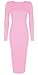 Baleza Women's Inspi Long Sleeve Bodycon Midi Calf Length Dress