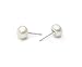 HinsonGayle Handpicked 8.0-8.5mm White Button Freshwater Cultured Pearl Stud Earrings (Silver)
