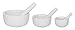 HIC Kitchen Mortar and Pestle Set, Fine Porcelain, Set of 3 Sizes, Spice Herb Grinder, Pill Crusher, Nut Butter Maker