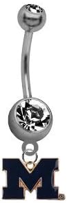 Michigan Wolverines Style 2 NCAA Belly Button Navel Ring