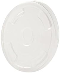 BIOZOYG PLA Organic Plastic Tumbler Lid for To Go Drinking Cups I Ø 97mm Flat Tumbler with Straw Hole I 50 pieces Beverage Lid transparent 100% biodegradable, compostable