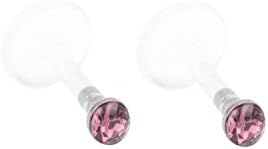 STU Clear Acrylic Labret Lip Ring Earring Stud Barbell Nose Piercing Lip Rings Studs Ear Piercings