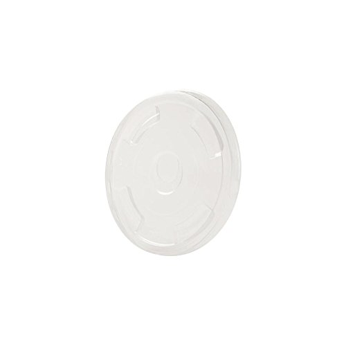 BIOZOYG PLA Organic Plastic Tumbler Lid for To Go Drinking Cups I Ø 97mm Flat Tumbler with Straw Hole I 50 pieces Beverage Lid transparent 100% biodegradable, compostable