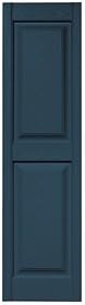 Mid-America Williamsburg Raised Panel Vinyl Standard Shutter - 1 Pair 14.75 x 35 036 Classic Blue
