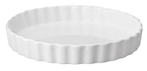 HIC Round Quiche, Fine White Porcelain, 10 x 1.5-Inches