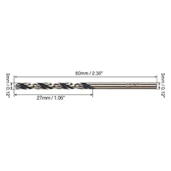 uxcell Straight Shank Twist Drill Bits 3mm High