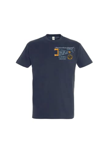 AMERICAN COLLEGE USA, T-Shirt, Polo, Shirt, Herren, Damen, Hemd, Sweatshirt, Lässig, Sportlich, Bedruckt, Bekleidung, Unisex, Manner, Frauen, Modell AC201 Marineblau, S