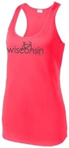 Bike Wisconsin Hot Coral Women's Performance Tank Top