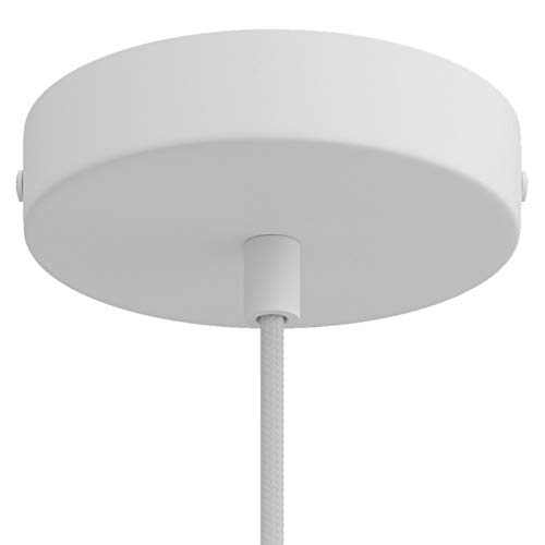 creative cablesCylindrical Metal Ceiling Rose kit - Cylindrical, Matt White