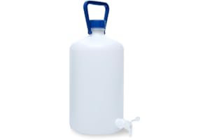 Cole-Parmer Heavy-Walled HDPE Carboy w/Spigot, Narrow Mouth, 10 L
