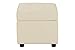 DHP Emily Square Storage Ottoman, Modern Look with Tufted Design, Lightweight, Vanilla Faux Leather