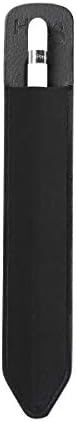 Qenker iPencil Holder Sleeve for Apple Pencil 1st/2nd Generation, Strong Adhesive Leather Holder Sticker [Ultra Slim Elastic Pocket Sleeve Design] Accessories for iPad - Black