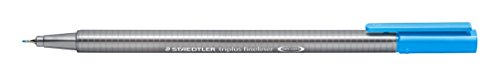 Staedtler Triplus Fineliner 334-30 Tips - Light Blue (Pack of 10)