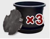 Set of 3 Nature's Footprint 15 Gallon Metro Grower recommended by Doyle's Thornless Blackberry, Inc