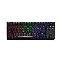 RK Royal KLUDGE Sink87G Wired/Wireless 2.4G RGB LED Backlight Mechanical Gaming Keyboard for Desktop, MacBook, Notebook, PC, Laptop, Computer, Blue Switch