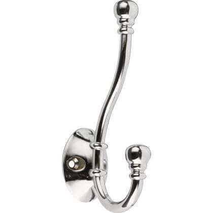 Decohooks 469574 Ball End Hat, Coat & Robe Hook in Polished Chrome Finish Door & Wall Mountable Single Pack