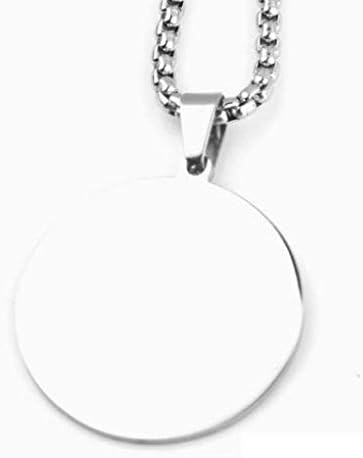 1PCS Dog Tag Men Women Stainless Steel Pendant Chain Necklace Gift