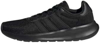 adidas Mens Lite Racer Lace-up Running Shoes Core Black Core