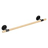 Navaris Wall Mounted Towel Bar - Screw-On Wooden