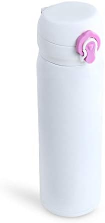 UACEER Cup 500ml Stainless Steel Thermo Mug with 3 Colors Thermos Bottle Water Bottle Kitchen Vacuum Flasks Insulated Cup Thermos,White
