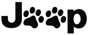 Jeep Paws Paw Print Dog Mud Muding Funny Vinyl Decal Sticker Truck Off Road , Die cut vinyl decal for windows, cars, trucks, tool boxes, laptops, MacBook - virtually any hard, smooth surface