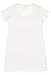LAT Ladies' 100% Cotton Jersey Short Sleeve V-Neck Swim Cover-up Dress (White, Small/Medium)
