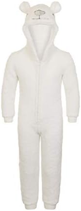 Boys Girls Novelty Animal All in One Luxury Hooded Soft Fleece All in One Onesies Sleepsuit