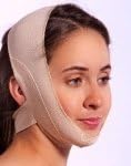 Facial Compression &amp; Chin Support STRAP AFTER FACELIFT EASY ON/OFF - Large Black