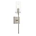 Brushed Nickel Wall Sconce Light Fixture, Indoor Glass Bathroom Sconce Wall Lighting