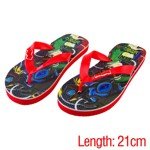 Funky Plastic Summer Sandals Slippers with Ben 10 Pattern for Indoor/Outdoor(Red/32 Size)